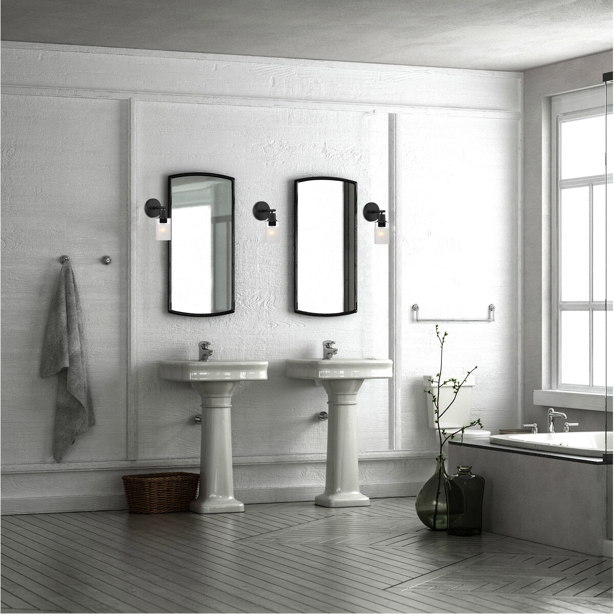 Cedar Lane 1 Light 6 inch Matte Black Vanity Light Wall Light